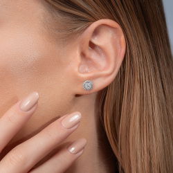 0,41 Karat Fantezi Pırlanta Küpe - 3