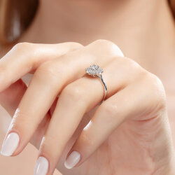  0,42 Karat Fantezi Pırlanta Yüzük - 4