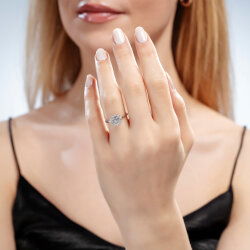  0,42 Karat Fantezi Pırlanta Yüzük - 3