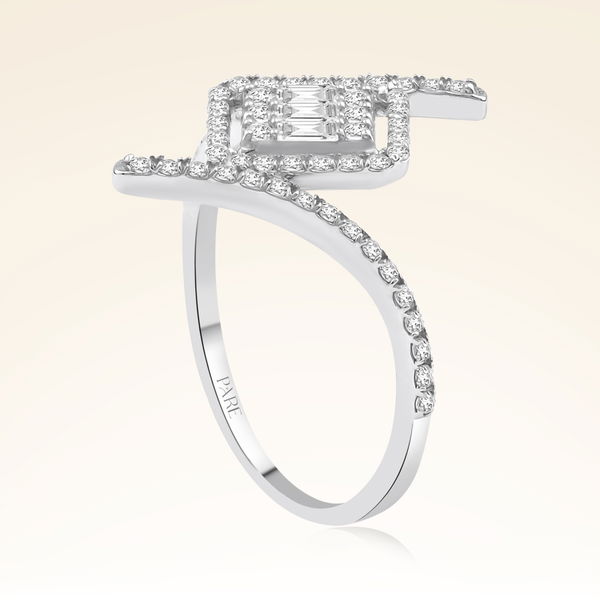 0,42 Karat Kolu Taşlı Pırlanta Yüzük - Pare Pırlanta