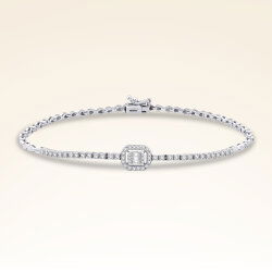 0,42 Karat Pırlantalı Baget Bileklik - 1