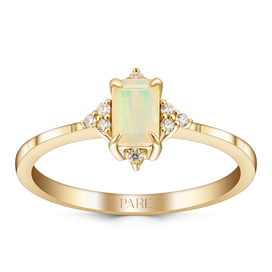 0,42 Karat Pırlantalı Opal Yüzük - PR01146 - 1