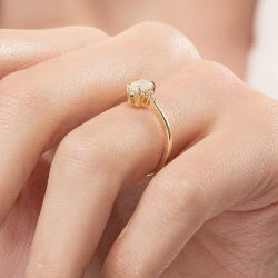0,42 Karat Pırlantalı Opal Yüzük - PR01146 - 6