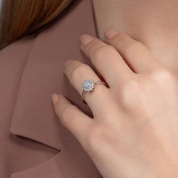 0,43 Karat Fantezi Pırlanta Yüzük - 4