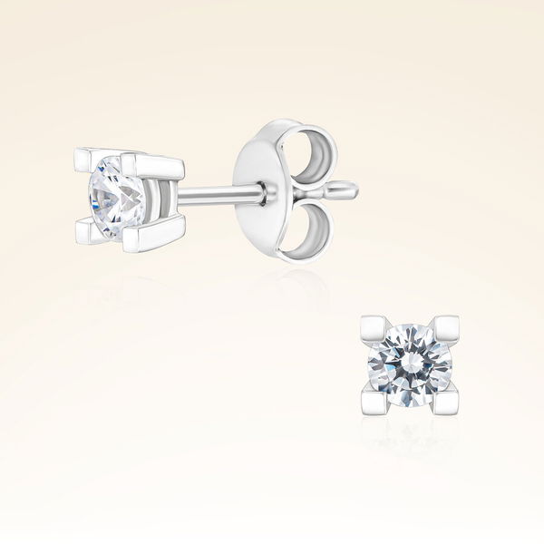 0,43 Karat Tektaş Pırlanta Küpe - Pare Pırlanta