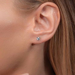 0,43 Karat Tektaş Pırlanta Küpe - PR00505 - 3