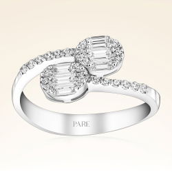0,44 Karat Kolu Taşlı Baget Pırlanta Yüzük - PR00078 - 1