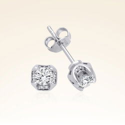 0,44 Karat Pırlantalı Fantezi Küpe - 1