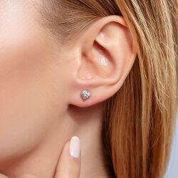 0,44 Karat Pırlantalı Fantezi Küpe - 2