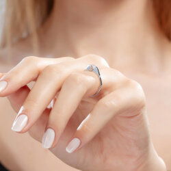 0,44 Karat Tektaş Pırlanta Yüzük - 5