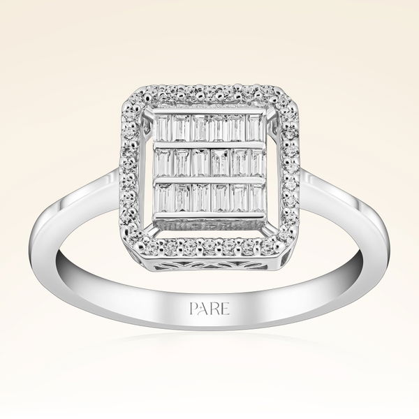 0,45 Karat Baget Pırlanta Yüzük - Pare Pırlanta