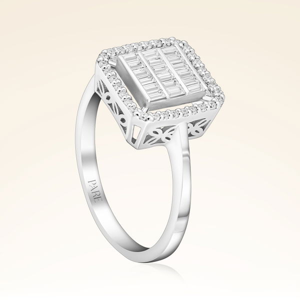 0,45 Karat Baget Pırlanta Yüzük - Pare Pırlanta