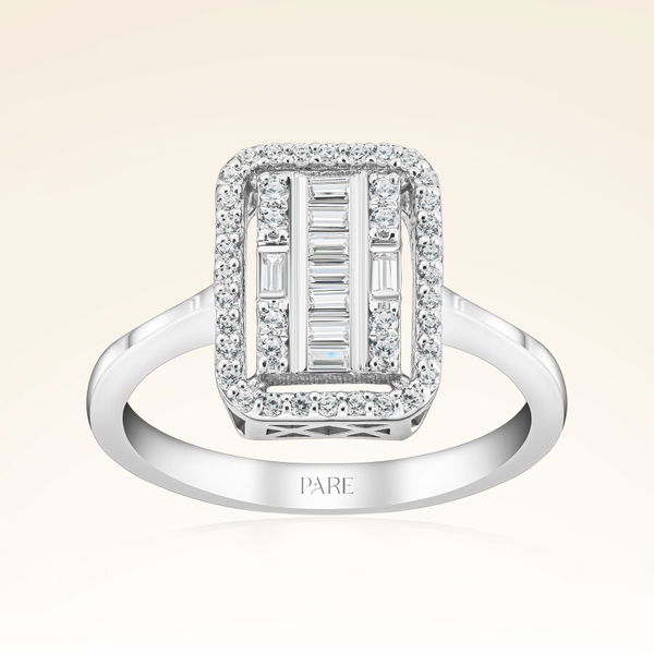 0,45 Karat Baget Pırlanta Yüzük - Pare Pırlanta