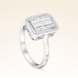 0,45 Karat Baget Pırlanta Yüzük - 2