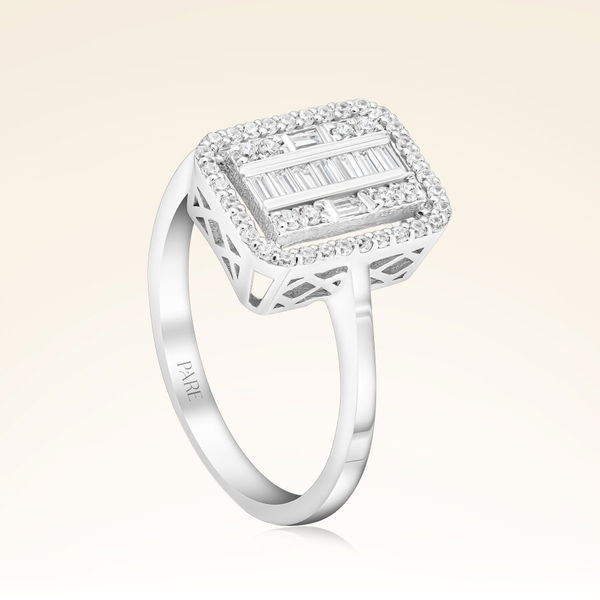 0,45 Karat Baget Pırlanta Yüzük - Pare Pırlanta