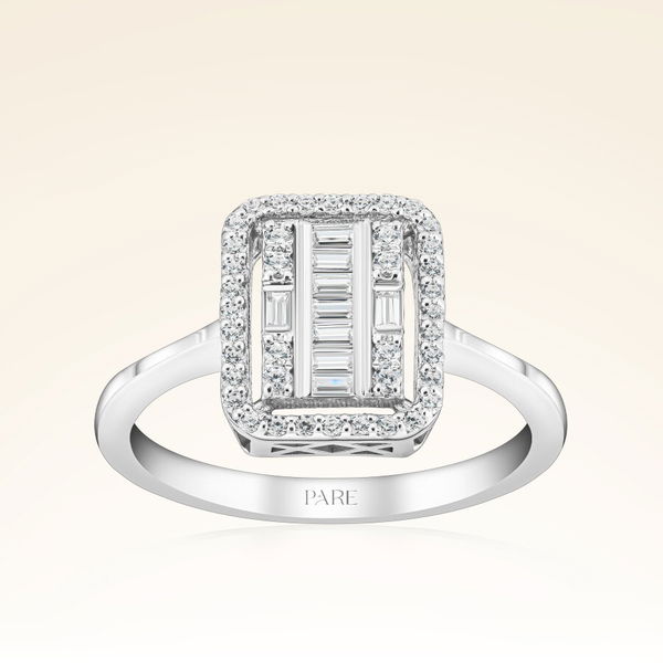 0,45 Karat Baget Pırlanta Yüzük - Pare Pırlanta