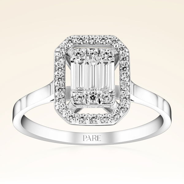 0,45 Karat Baget Pırlanta Yüzük - Pare Pırlanta