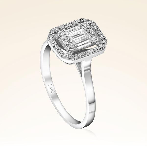 0,45 Karat Baget Pırlanta Yüzük - Pare Pırlanta