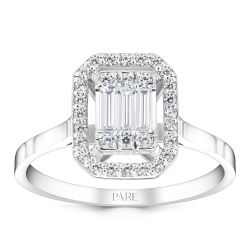 0,45 Karat Baget Pırlanta Yüzük - PR00608 - 1