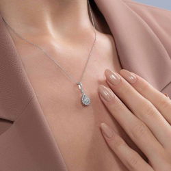 0,45 Karat Fantezi Pırlanta Kolye - 3