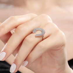 0,45 Karat Fantezi Pırlanta Yüzük - 4