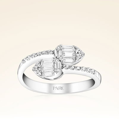 0,45 Karat kolu Taşlı Baget Pırlanta Yüzük - Pare Pırlanta