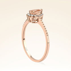 0,45 Karat Morganit Pırlanta Yüzük - 2