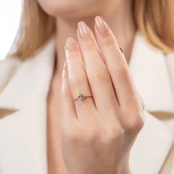 0,45 Karat Morganit Pırlanta Yüzük - 3