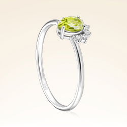 0,45 Karat Peridot Pırlanta Yüzük - PR01130 - 2