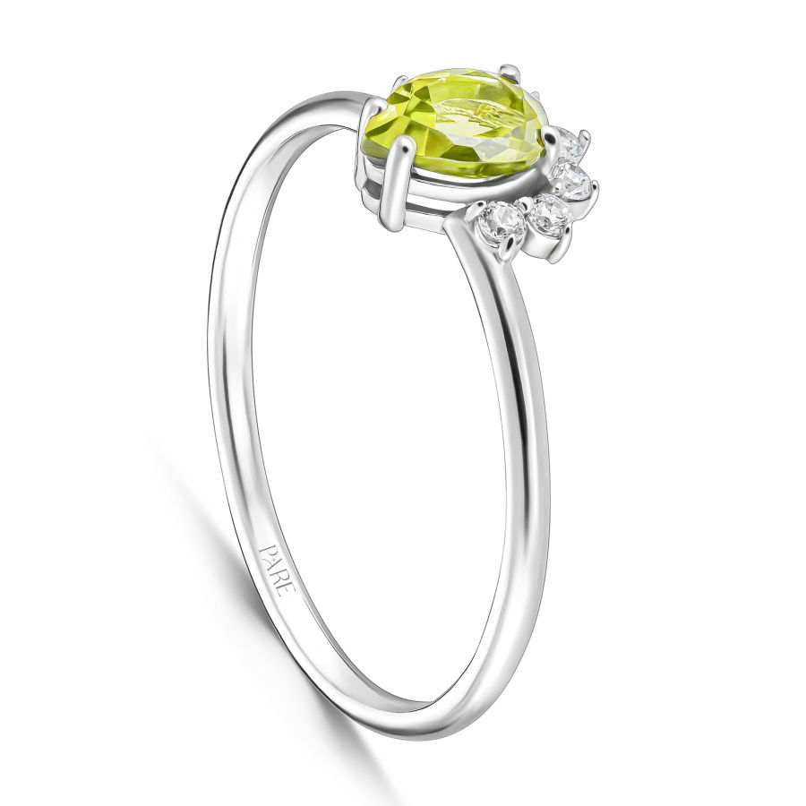 0,45 Karat Peridot Pırlanta Yüzük - PR01130 - 2