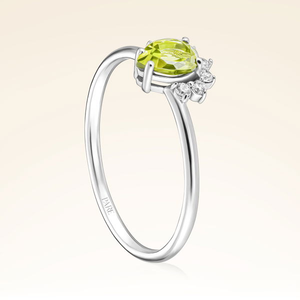 0,45 Karat Peridot Pırlanta Yüzük - Pare Pırlanta