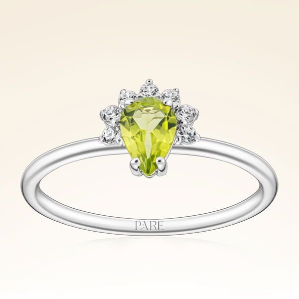 0,45 Karat Peridot Pırlanta Yüzük - Pare Pırlanta