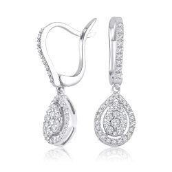 0,45 Karat Pırlantalı Damla Küpe - PR01316 - 1