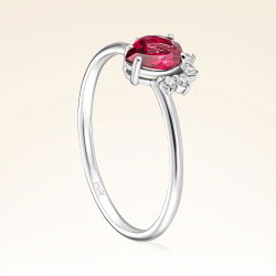 0,45 Karat Rhodolite Pırlanta Yüzük - PR01131 - 2
