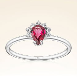 0,45 Karat Rhodolite Pırlanta Yüzük - PR01131 - 1