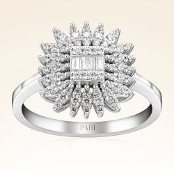 0,46 Karat Baget Pırlanta Yüzük - PR00262 - 1