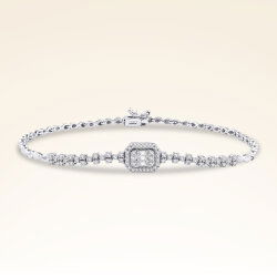 0,46 Karat Bagetli Pırlanta Bileklik - 1