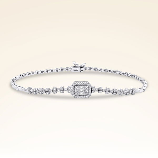 0,46 Karat Bagetli Pırlanta Bileklik - Pare Pırlanta