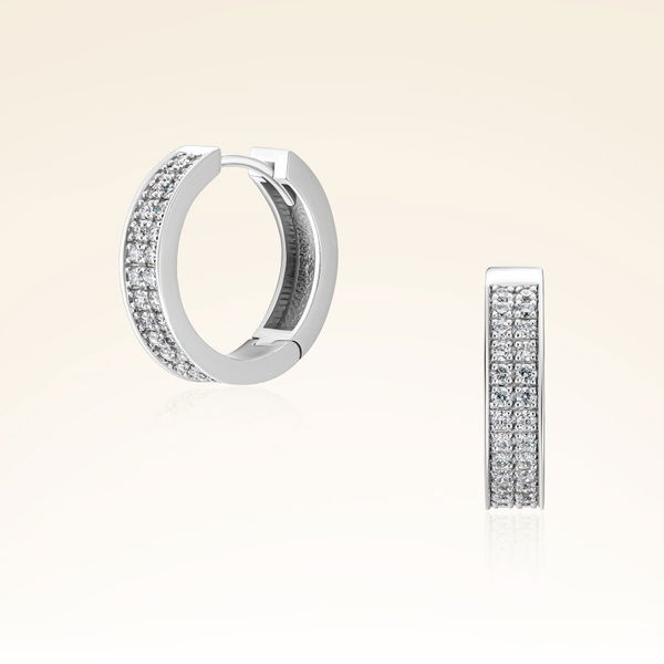 0,46 Karat Pırlanta Halka Küpe - Pare Pırlanta