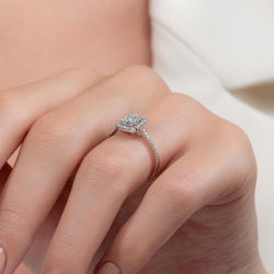 0,47 Karat Baget Pırlanta Yüzük - PR00068 - 7