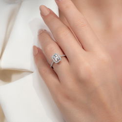 0,47 Karat Baget Pırlanta Yüzük - PR00068 - 5