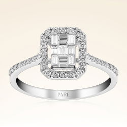 0,47 Karat Baget Pırlanta Yüzük - PR00068 - 1