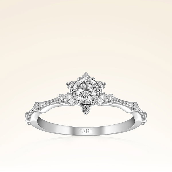0,47 Karat Pırlanta Lotus Çiçeği Yüzük - Pare Pırlanta