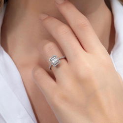 0,48 Karat Kolu Taşlı Baget Pırlanta Yüzük - PR00035 - 5