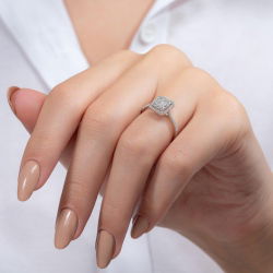 0,48 Karat Kolu Taşlı Baget Pırlanta Yüzük - PR00035 - 6