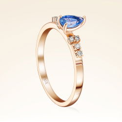 0,48 Karat Safir Pırlanta Yüzük - PR01095 - 2