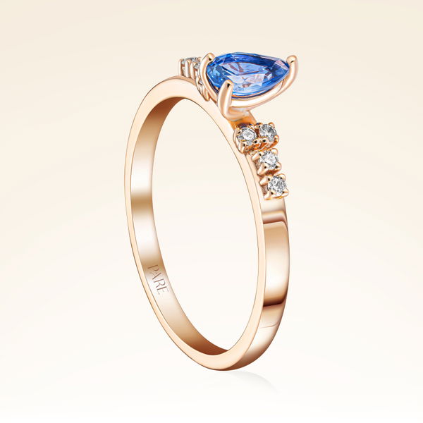 0,48 Karat Safir Pırlanta Yüzük - Pare Pırlanta