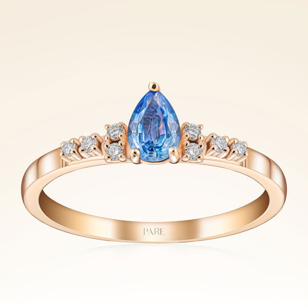 0,48 Karat Safir Pırlanta Yüzük - Pare Pırlanta