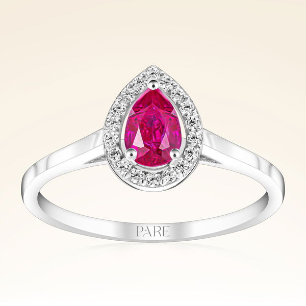 0,49 Karat Yakut Pırlanta Yüzük - Pare Pırlanta