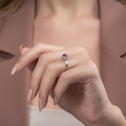 0,49 Karat Yakut Pırlanta Yüzük - PR00623 - 3